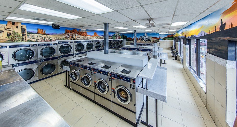 Inside Andrews Ave Coin Laundry